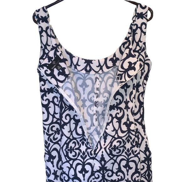 NEW Ronni Nicole Dress Pleated Skirt Blue White Womens Sz 12 NWOT - Picture 5 of 10